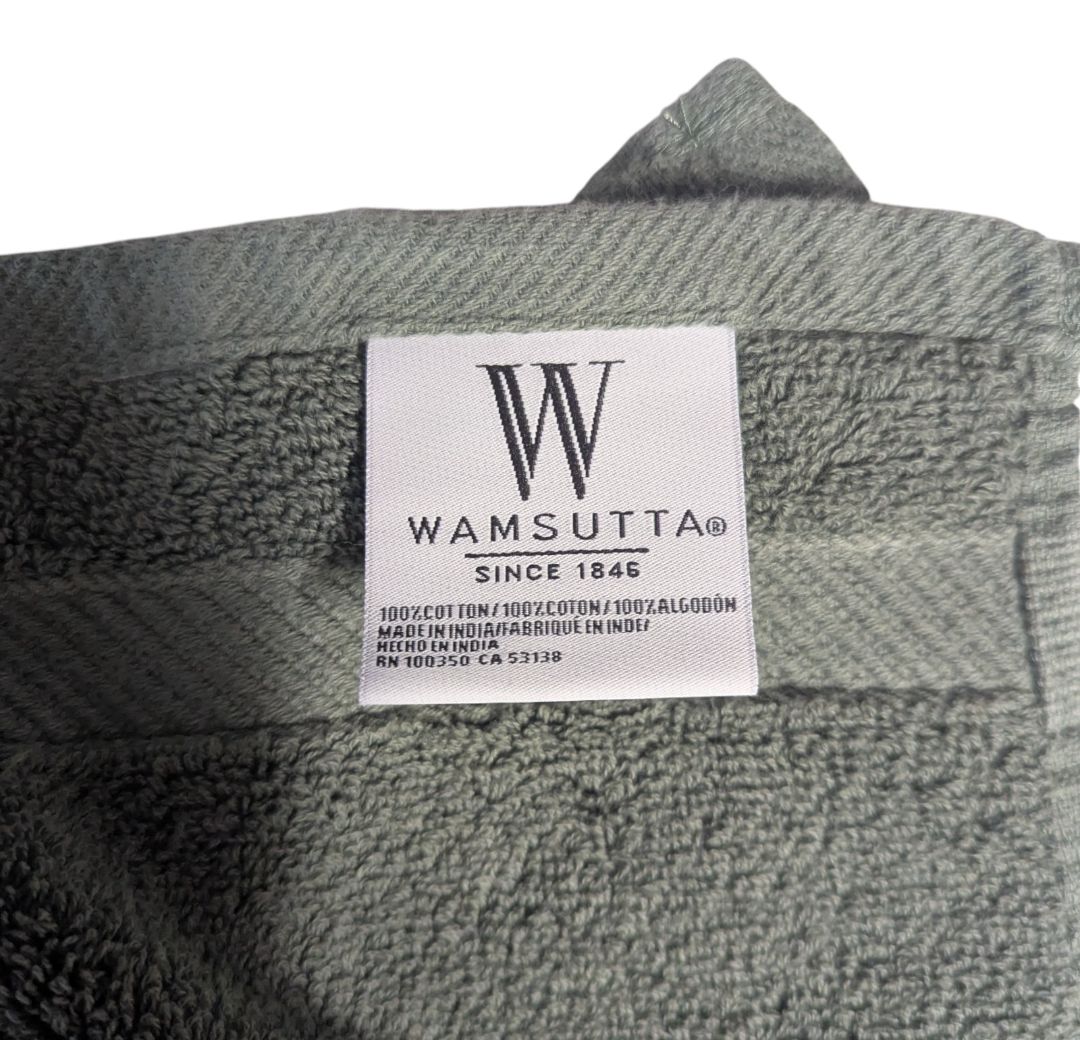 Wamsutta 100% Cotton Towel Set in Sage Green