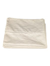 Set of Four Ivory Cotton Linen Pieces with Decorative Hem Detail