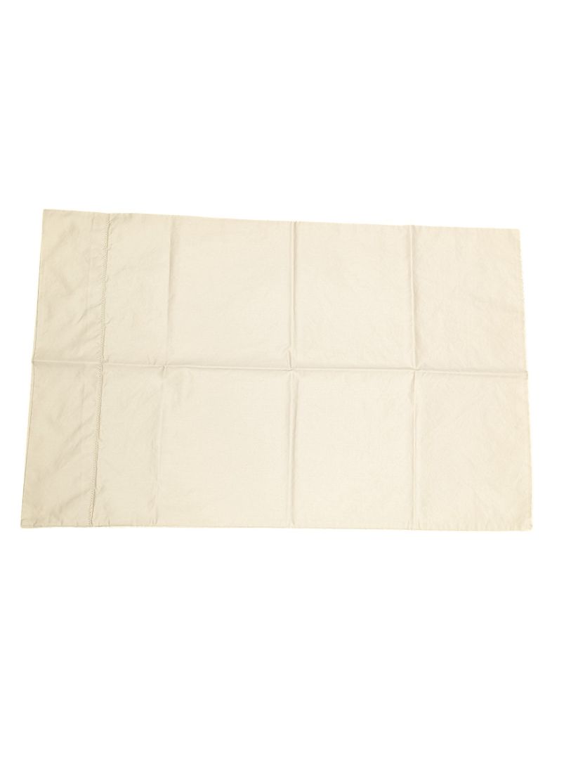 Set of Four Ivory Cotton Linen Pieces with Decorative Hem Detail