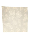 Neutral leaf-pattern jacquard table linen set