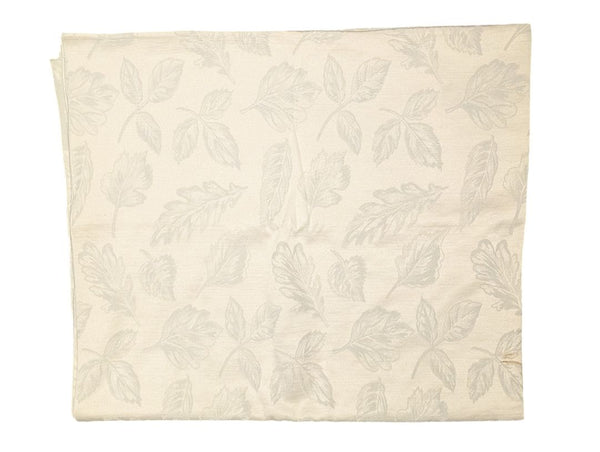 Neutral leaf-pattern jacquard table linen set