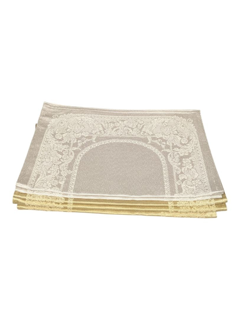 Set of Damask Woven Placemats