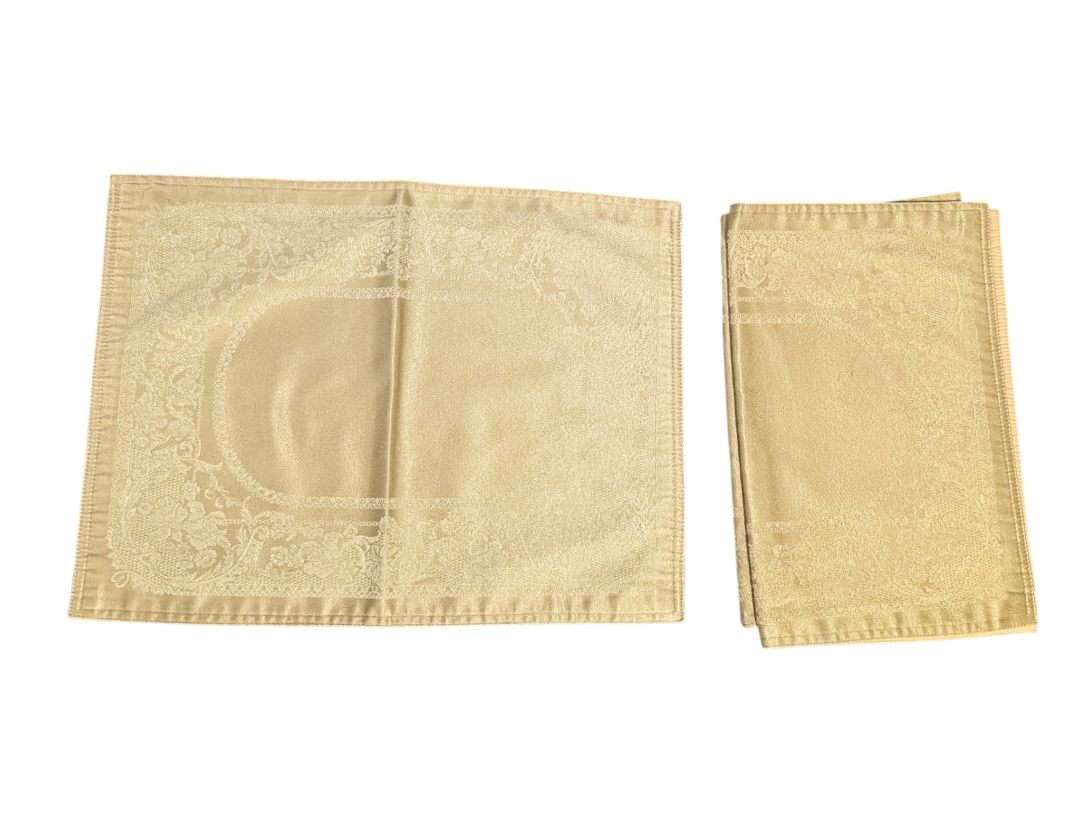 Set of Damask Woven Placemats