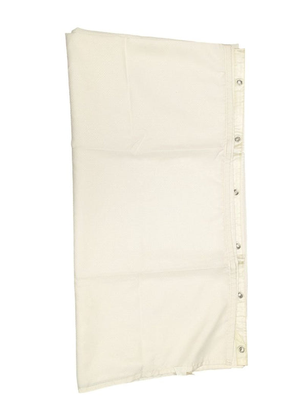 White Fabric Shower Curtain Liner with Snap Buttons