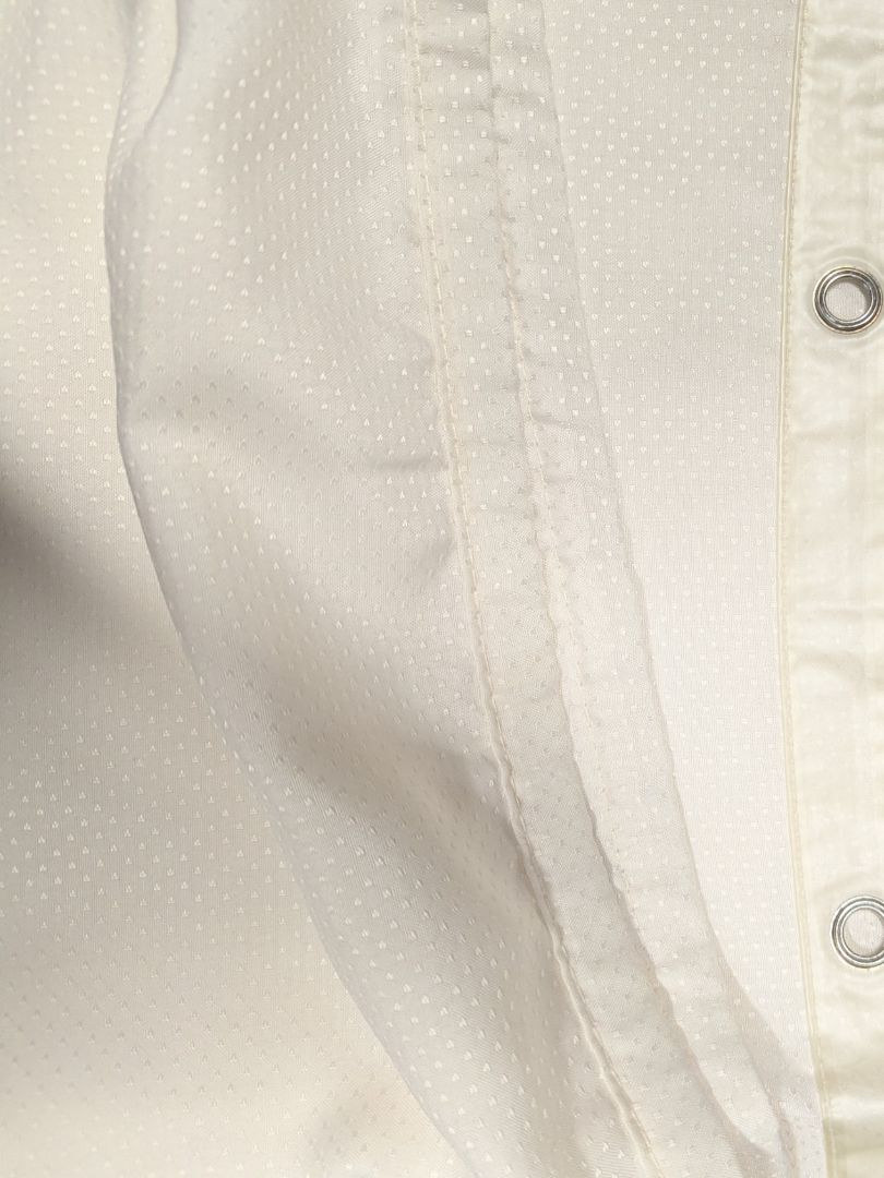 White Fabric Shower Curtain Liner with Snap Buttons