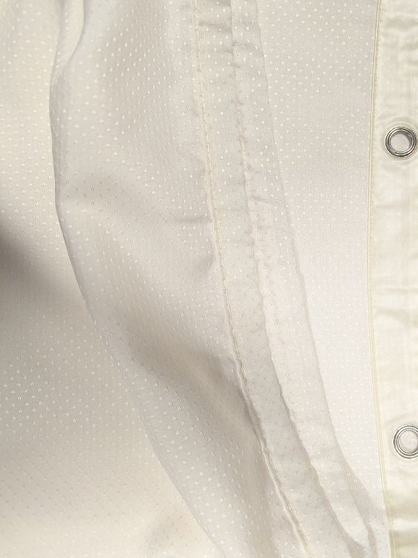 White Fabric Shower Curtain Liner with Snap Buttons