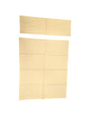 Set of beige damask table linens