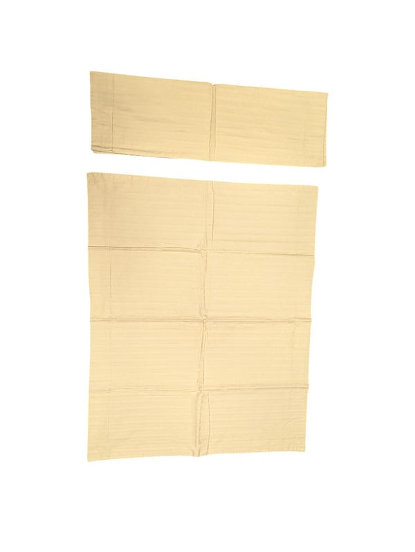 Set of beige damask table linens