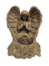 Praying Angel Tealight Holder – Gold-Tone Resin