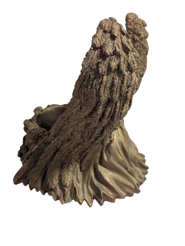 Praying Angel Tealight Holder – Gold-Tone Resin