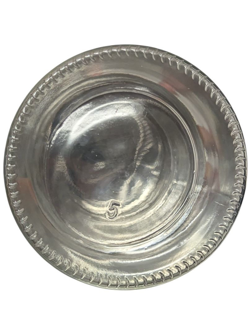 Vintage Ribbed Glass Jar Set with Metal Lids