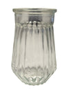 Vintage Ribbed Glass Jar Set with Metal Lids