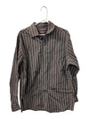 BCBG Attitude Men’s Brown Striped Button-Up Shirt (Size XL)