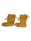 Vintage Suede Fringe Moccasin-Style Boots