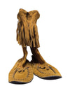Vintage Suede Fringe Moccasin-Style Boots