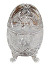 Footed Cut Crystal Trinket Box with Domed Lid