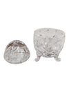 Footed Cut Crystal Trinket Box with Domed Lid