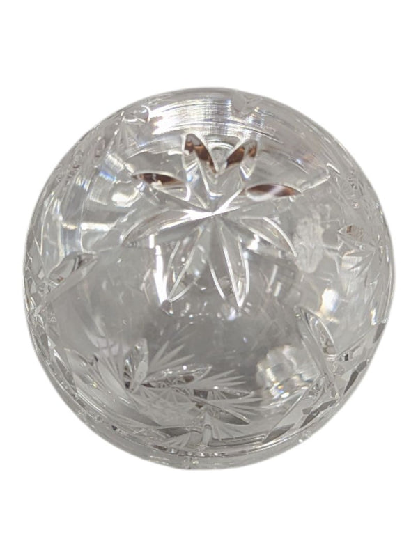 Footed Cut Crystal Trinket Box with Domed Lid