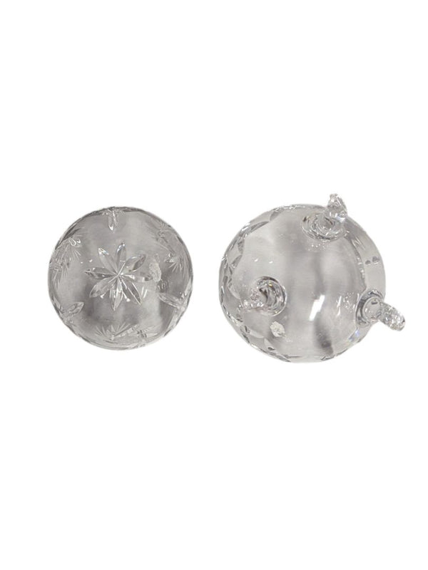 Footed Cut Crystal Trinket Box with Domed Lid