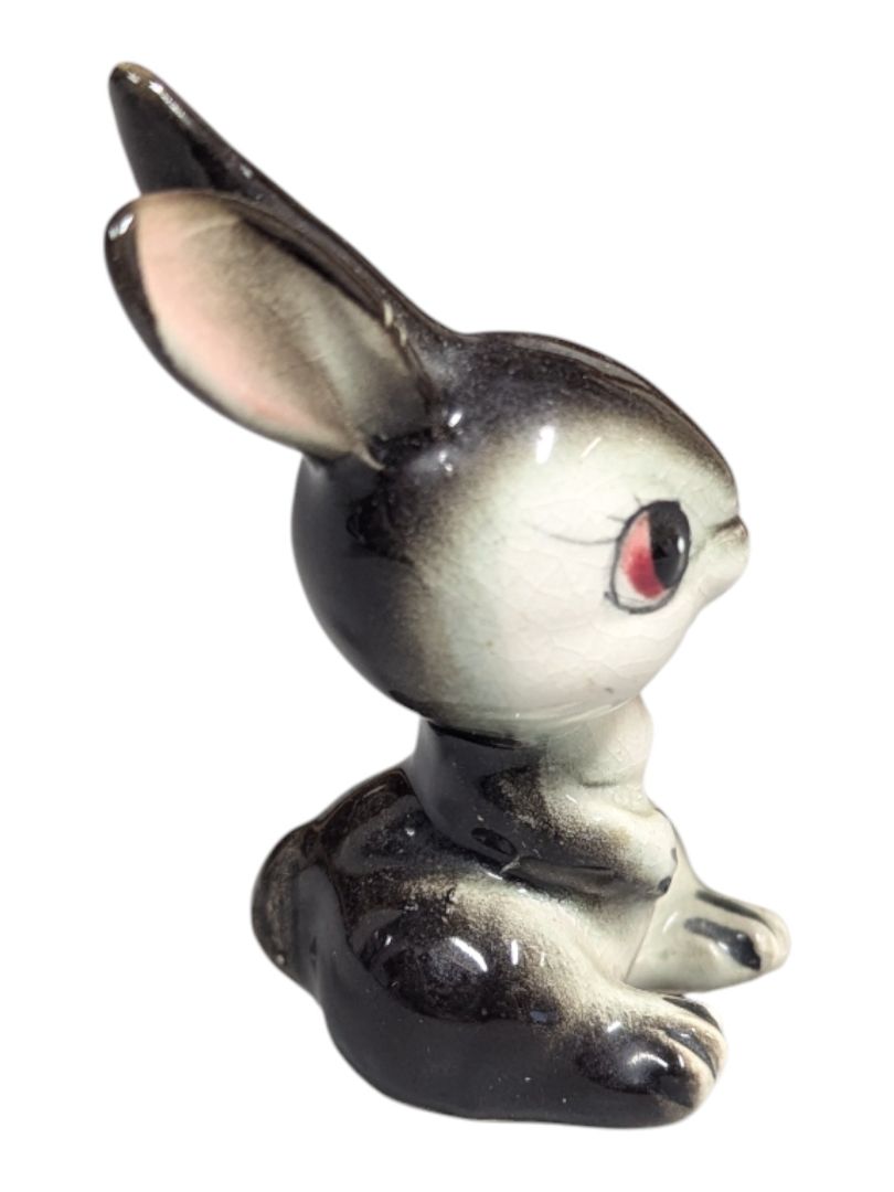 Hand Painted Japanese Ceramic Bunny Figurine