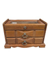 Vintage Wooden Jewelry Box with Music Box Feature
