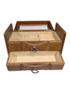 Vintage Wooden Jewelry Box with Music Box Feature