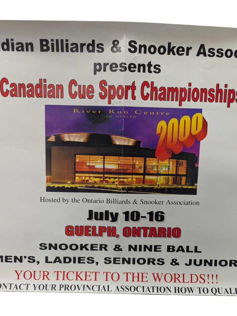 Canadian Cue Sport Championships 2000 Event Poster