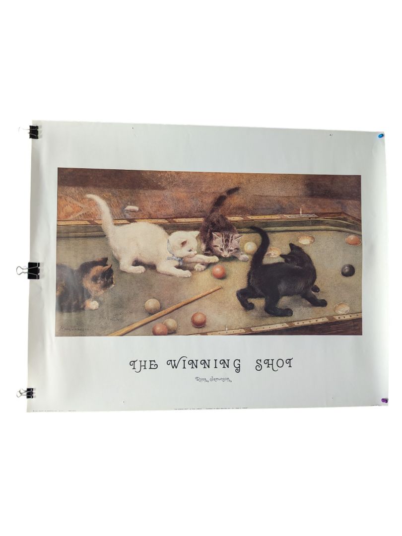 “The Winning Shot” Billiards Cats Print