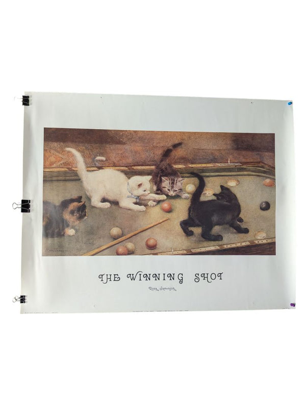 “The Winning Shot” Billiards Cats Print