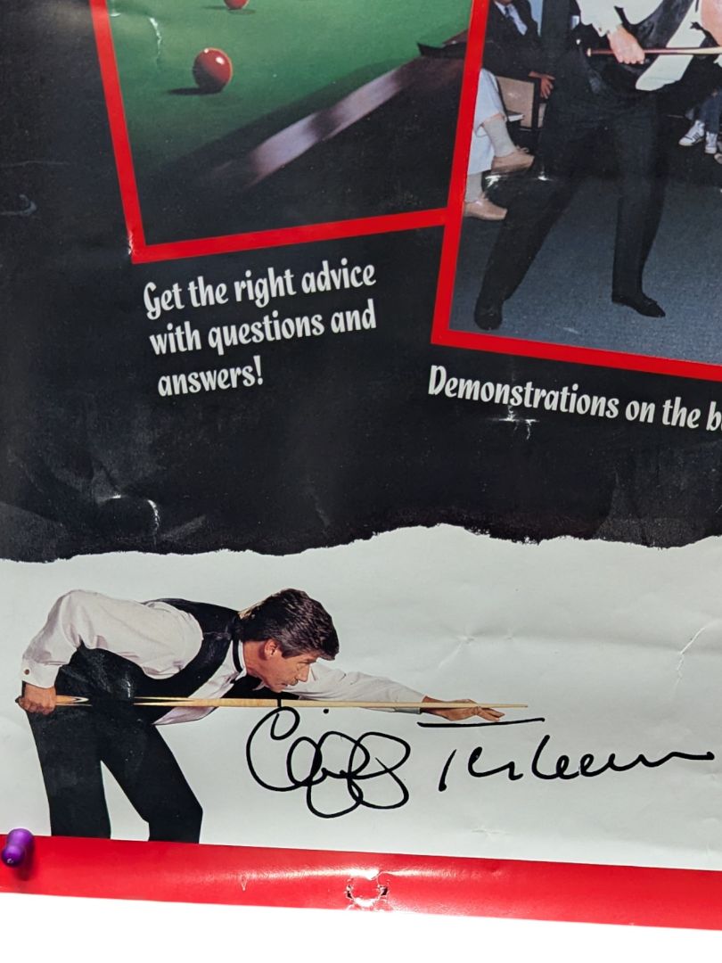 Cliff Thorburn “Coming Soon” Snooker Exhibition Poster (Signed)