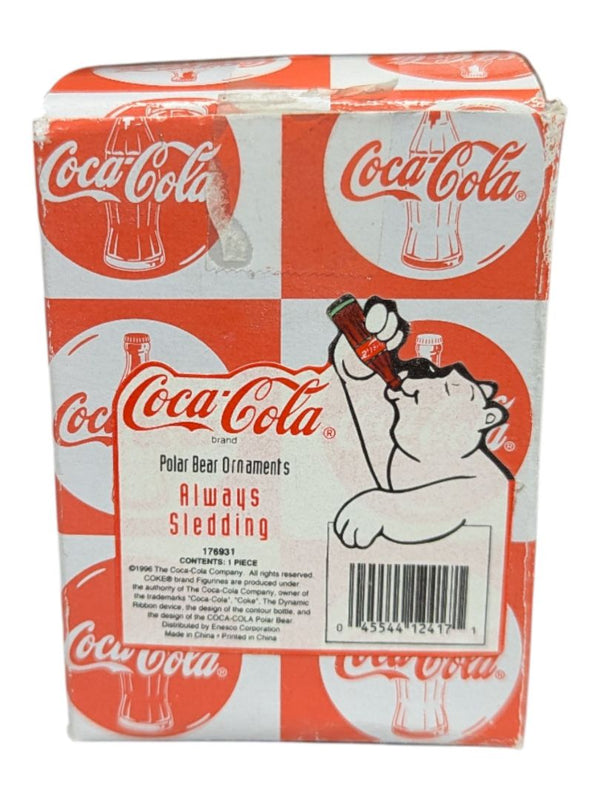 Coca-Cola Polar Bear “Always Sledding” Ornament (with Original Box)
