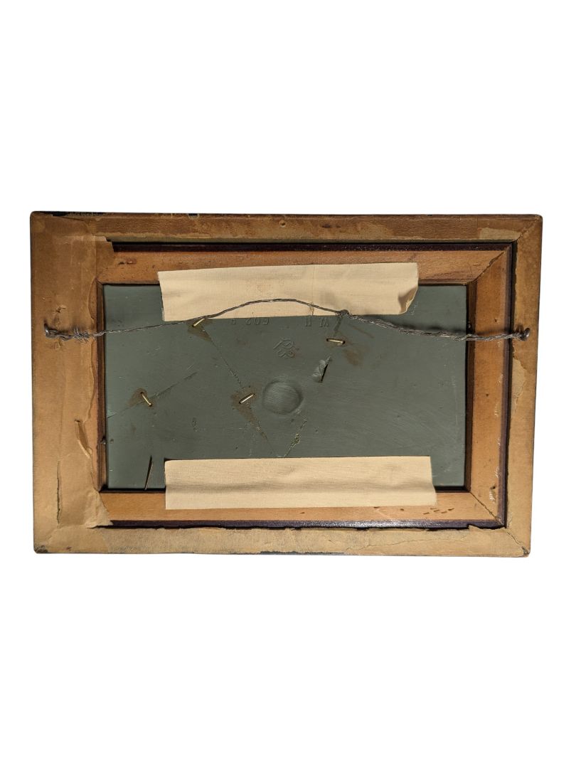 Antique Framed Bas-Relief Plaque with Classical Figures