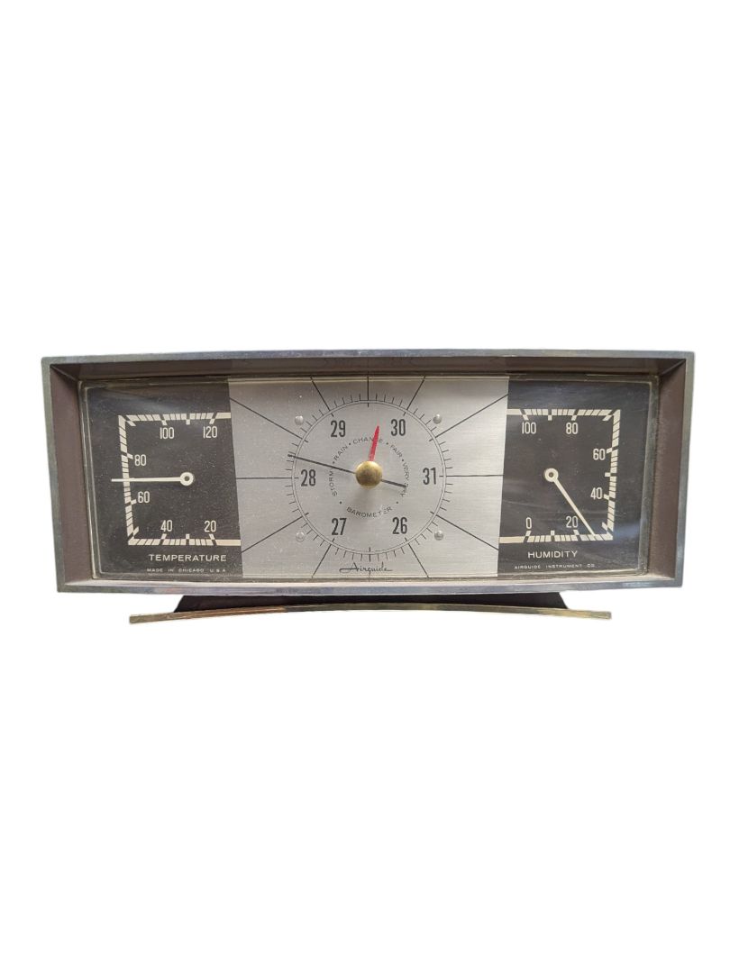 Vintage Airguide Weather Station Desk Barometer
