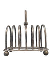Antique Silverplate Toast Rack with Handle
