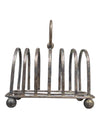 Antique Silverplate Toast Rack with Handle