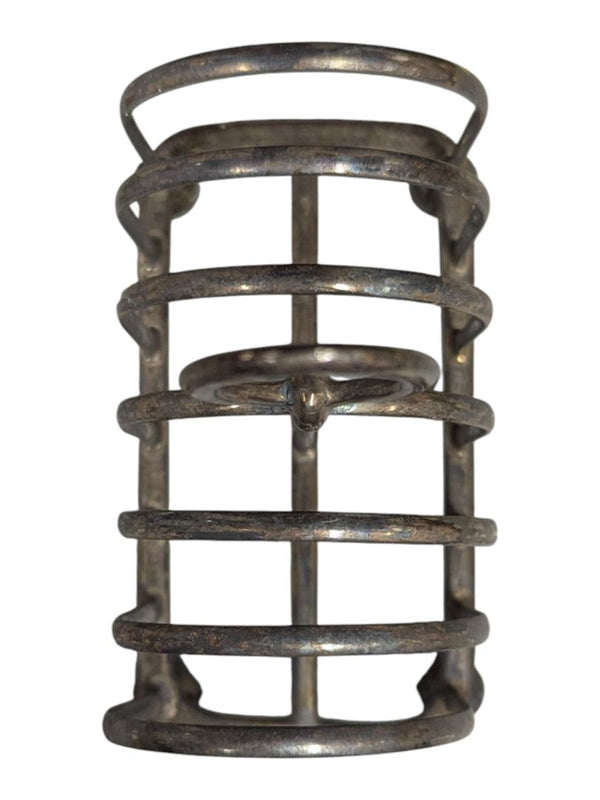 Antique Silverplate Toast Rack with Handle