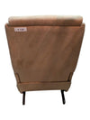 Vintage Upholstered Recliner Armchair with Wood Arms