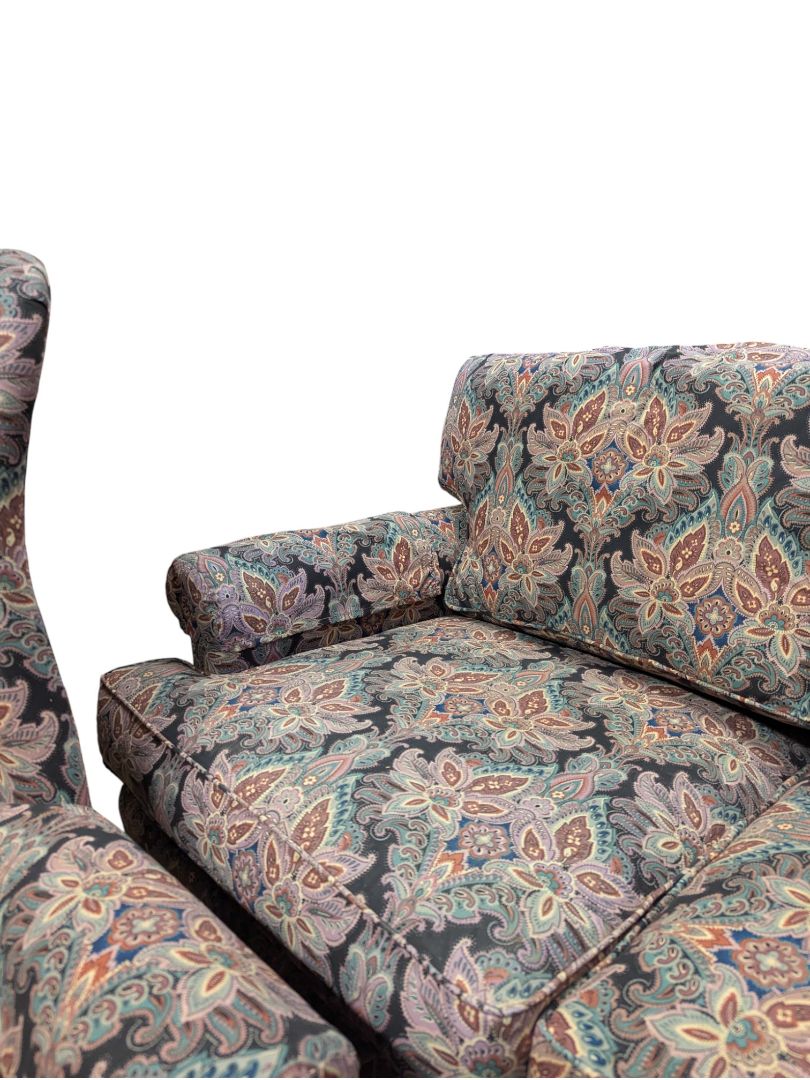 James C. Snyder Upholstered Living Room Set – Sofa, Two Armchairs & Ottoman