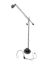 Adjustable Black Metal Task Floor Lamp with Weighted Base