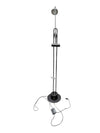 Adjustable Black Metal Task Floor Lamp with Weighted Base