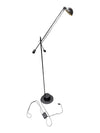Adjustable Black Metal Task Floor Lamp with Weighted Base