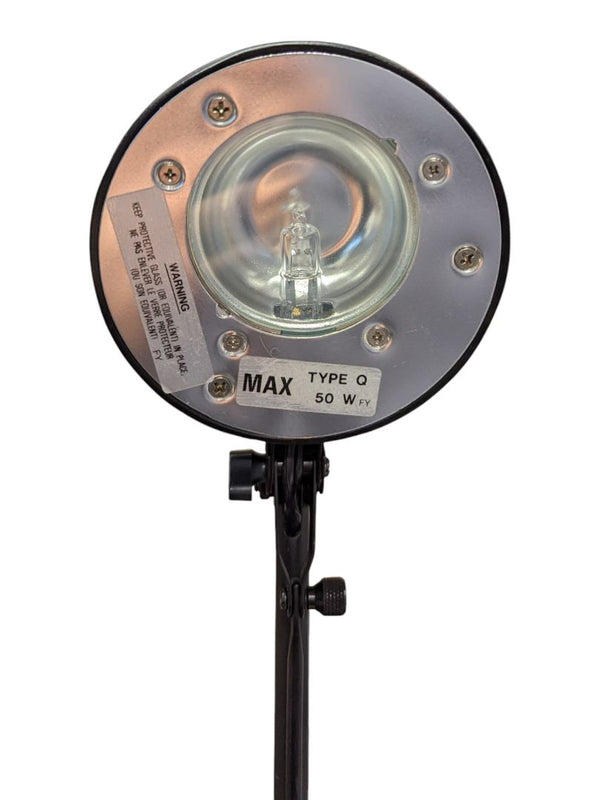 Adjustable Black Metal Task Floor Lamp with Weighted Base