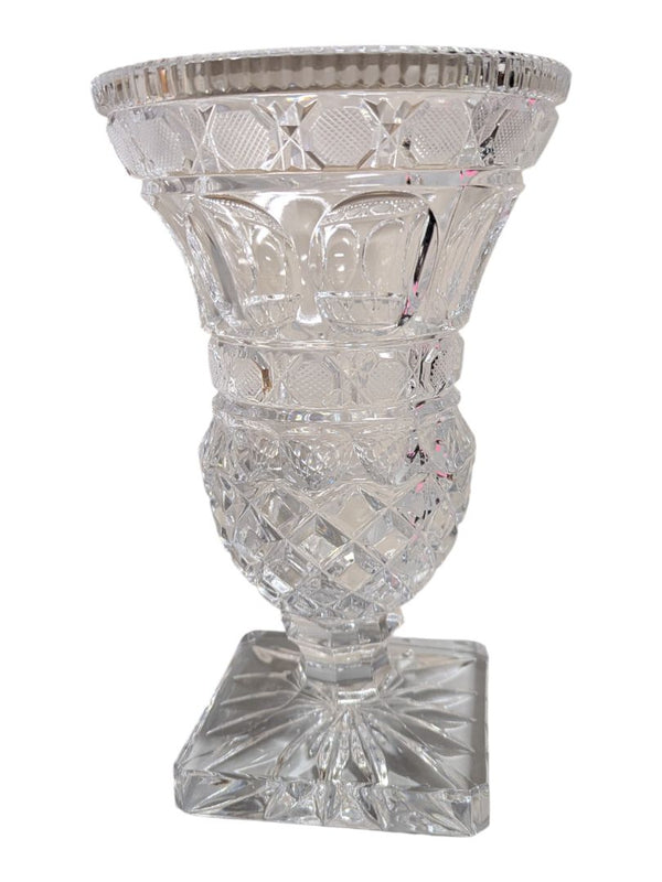 Antique-Style Cut Crystal Urn Vase