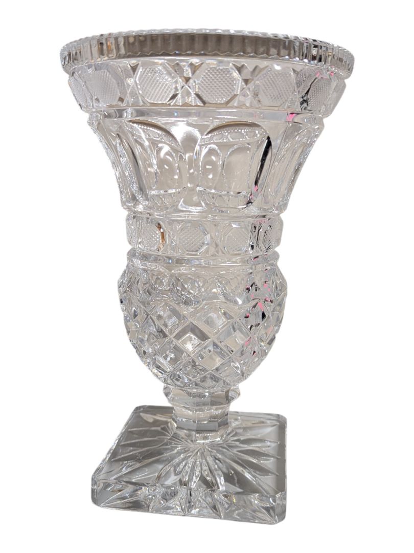 Antique-Style Cut Crystal Urn Vase