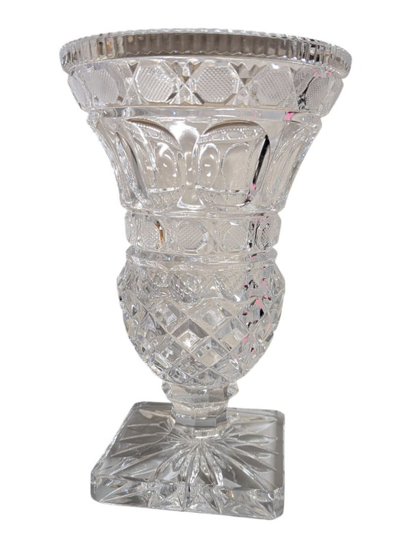 Antique-Style Cut Crystal Urn Vase