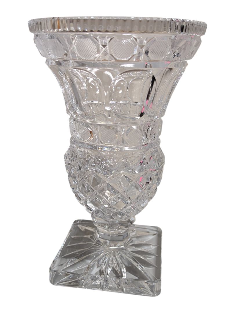 Antique-Style Cut Crystal Urn Vase