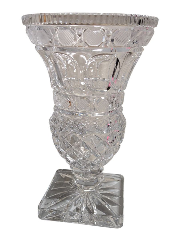Antique-Style Cut Crystal Urn Vase
