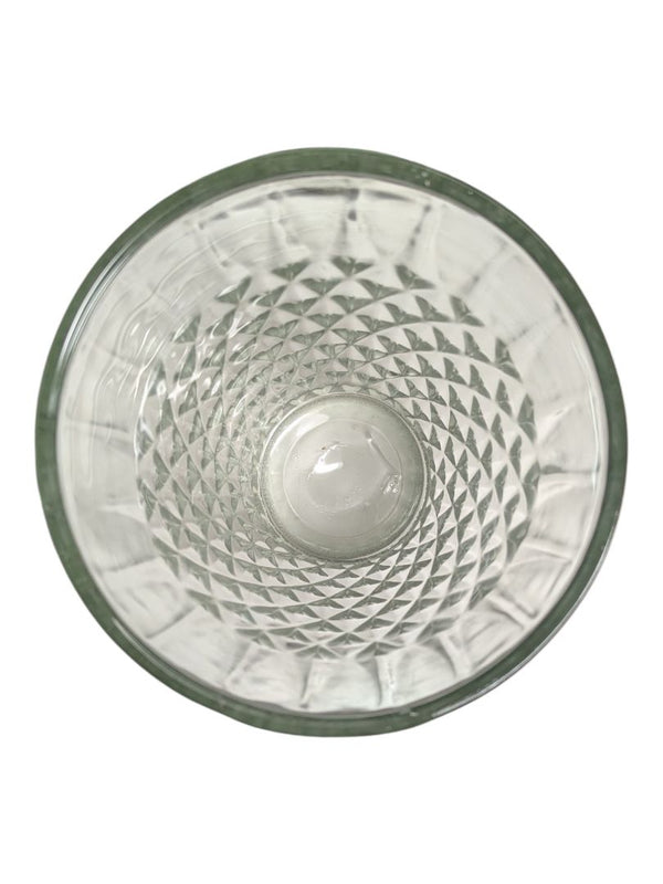 Vintage Pressed Glass Vase with Diamond Pattern