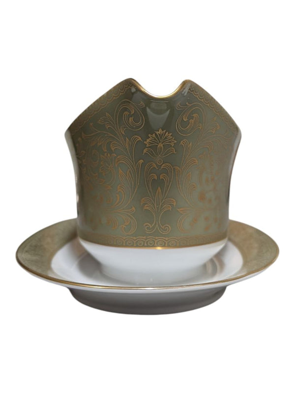 Sango “Versailles” Fine China Dinnerware Set – Gold Scroll Pattern
