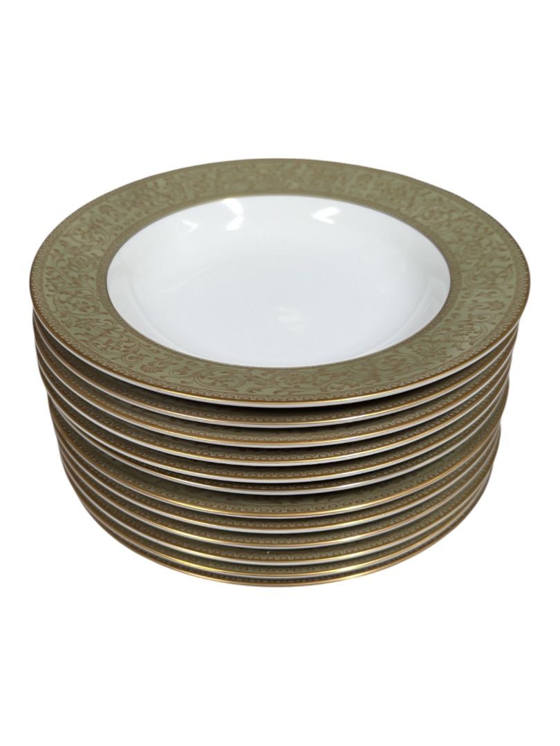 Sango “Versailles” Fine China Dinnerware Set – Gold Scroll Pattern